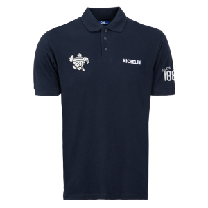 1889 Marineblaues Polohemd für Herren